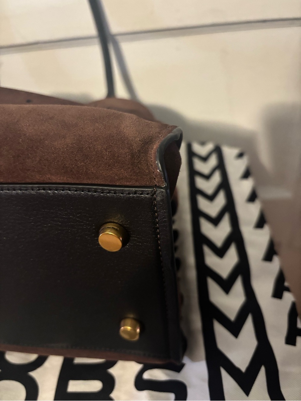 Marc Jacobs dark brown suede Dakota Satchel NWOT - Picture 10 of 13